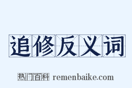 追修反义词是什么意思的图片